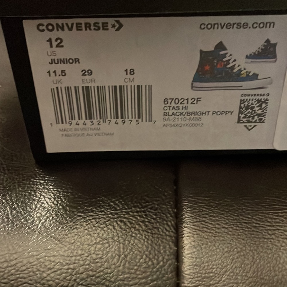 Converse CTAS HI Black/Bright Poopy-12 - Picture 4 of 7